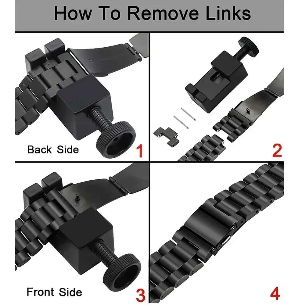 Stainless Steel Watch Bracelet Strap - Metal Wristband