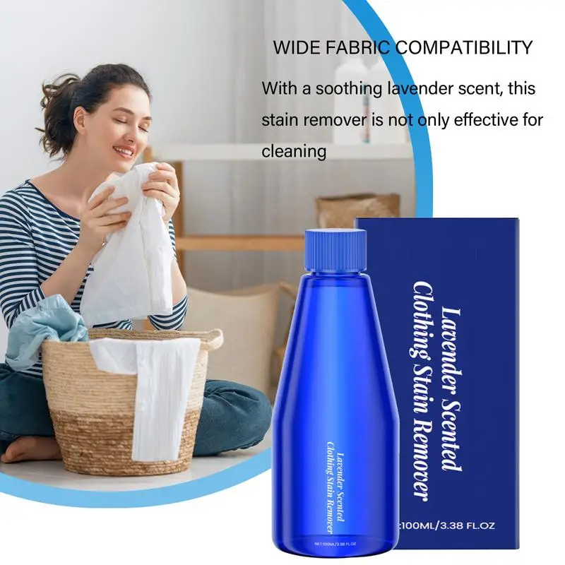 Clothes Stain Remover For Clothes Stain Cleaner 100ml Remover Fast Laundry Cleaning Stubborn Stains Lavender Oil