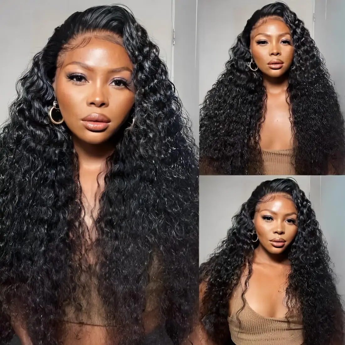 13x4 Water Wave Lace Front Wig Curly Human Hair Wigs Brazilian Ready To Wear Deep Wave 4X4 Closure Glueless Wig For Women
