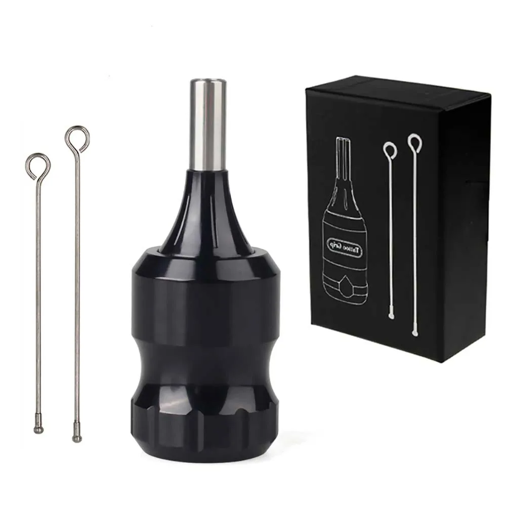 1PC Aluminum Alloy Tattoo Grip With Back Stem 27mm Handle Grip Tattoo Tube Tip Kit Multi Color tattoo grip cover,cartridge grips