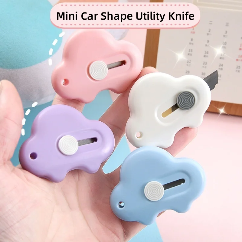 귀여운 미니 자동차 모양 다용도 칼 휴대용 종이칼 개봉칼 택배 상자 개봉 도구