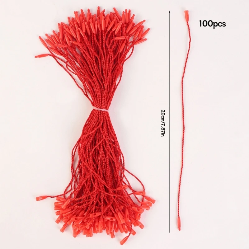 Pack of 100 Clothing Label String Hanging Label Textile Accessory Hanging Cords