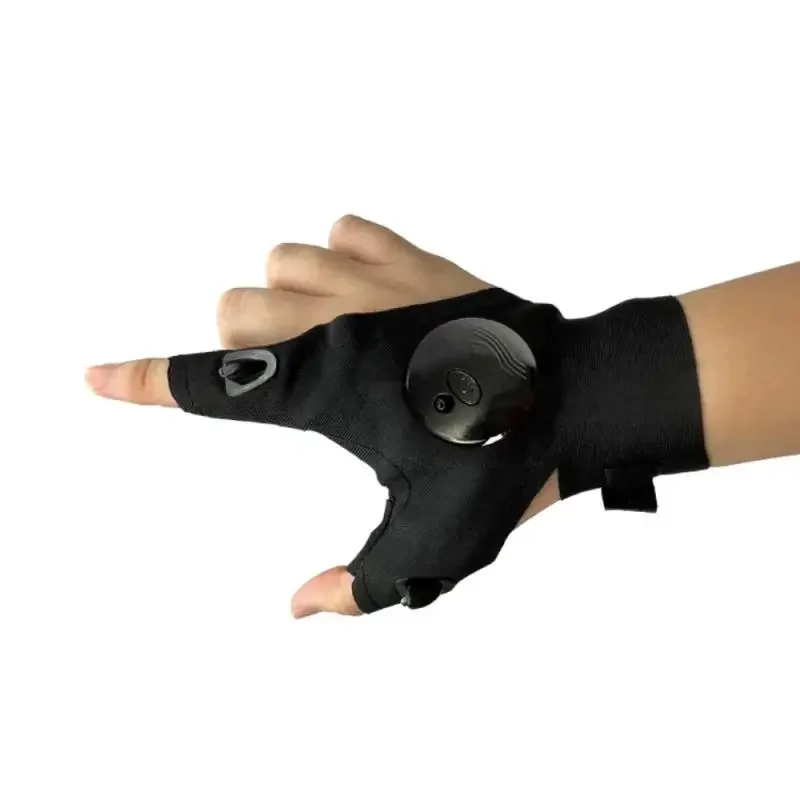 Sports Gloves Outdoor Hunting Gloves Luminous Lighting Half Finger Light Night Driving Hunting Vehicle Maintenance Lighting Order