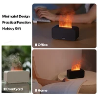 New Simulation Flame Aromatherapy Machine Mini Air Humidifier LED Colorful Light Timer Humidifier Home Perfume Diffuser 5