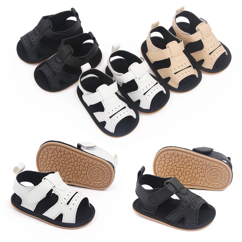 Baby Summer Sandal for Toddler Boys and Girls 0-1 Years Casual Anti-slip Soft PU Casual Walikng Shoes Outdoor Summer Shoes