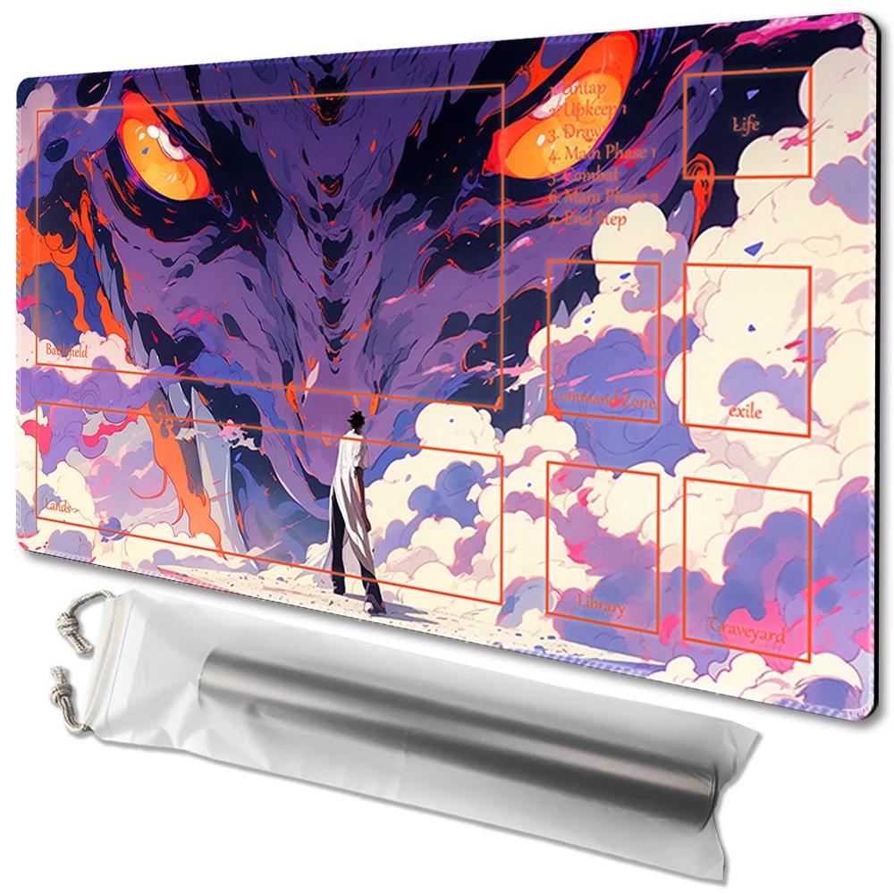 

The Purple Menace- Board Game TCG Playmat Table Mat Game Size 60X35 CM Mousepad Compatible for MTG CCG