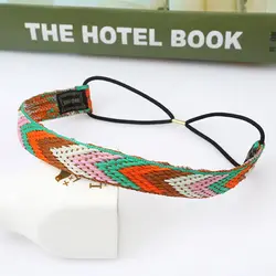Vintage Bohemian Hand - Braided Floral Headband with Ethnic Embroidery (Style1)