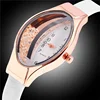 Elegant Women Crystal Oval Dial Quartz Wrist Watches Lady Leather Strap  Casual Watch Gift 3