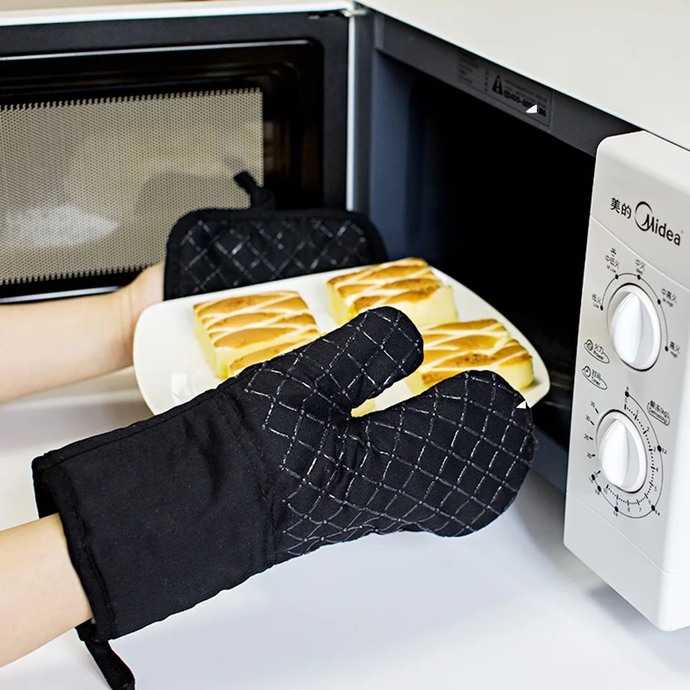 Silicone Insulated Gloves Thick Anti Slip and High-temperature Resistant Microwave Oven Gloves Baking Oven Heat-resistant