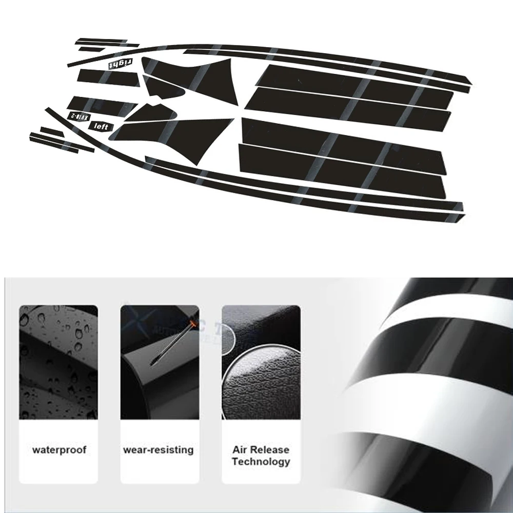 日産アルティマ2019-2024セダン用クローム削除ブラックアウトオーバーレイウィンドウトリム光沢ブラックステッカー