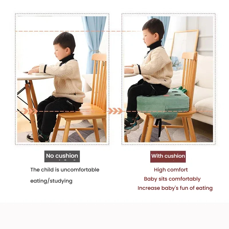10cm High Baby Chair Cushion Adjustable Children Seating Baby Dining Heightening Removable Seats Mat - 6