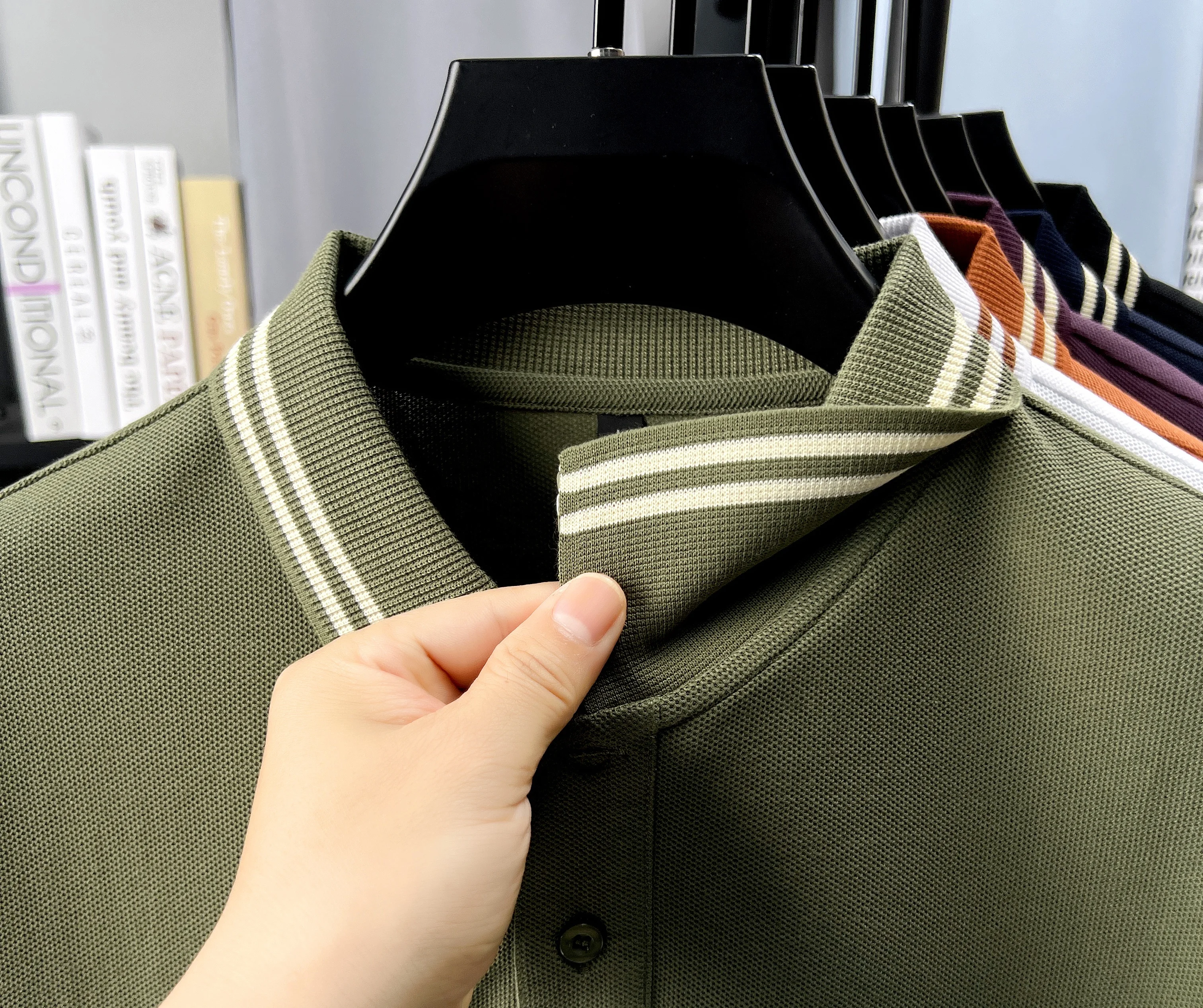 Luxury brand polo shirt embroidered short sleeved men's summer new 100% cotton casual comfortable breathable high-end T-shirt 25 Sde1963189ead47518183f3b7aa376745J