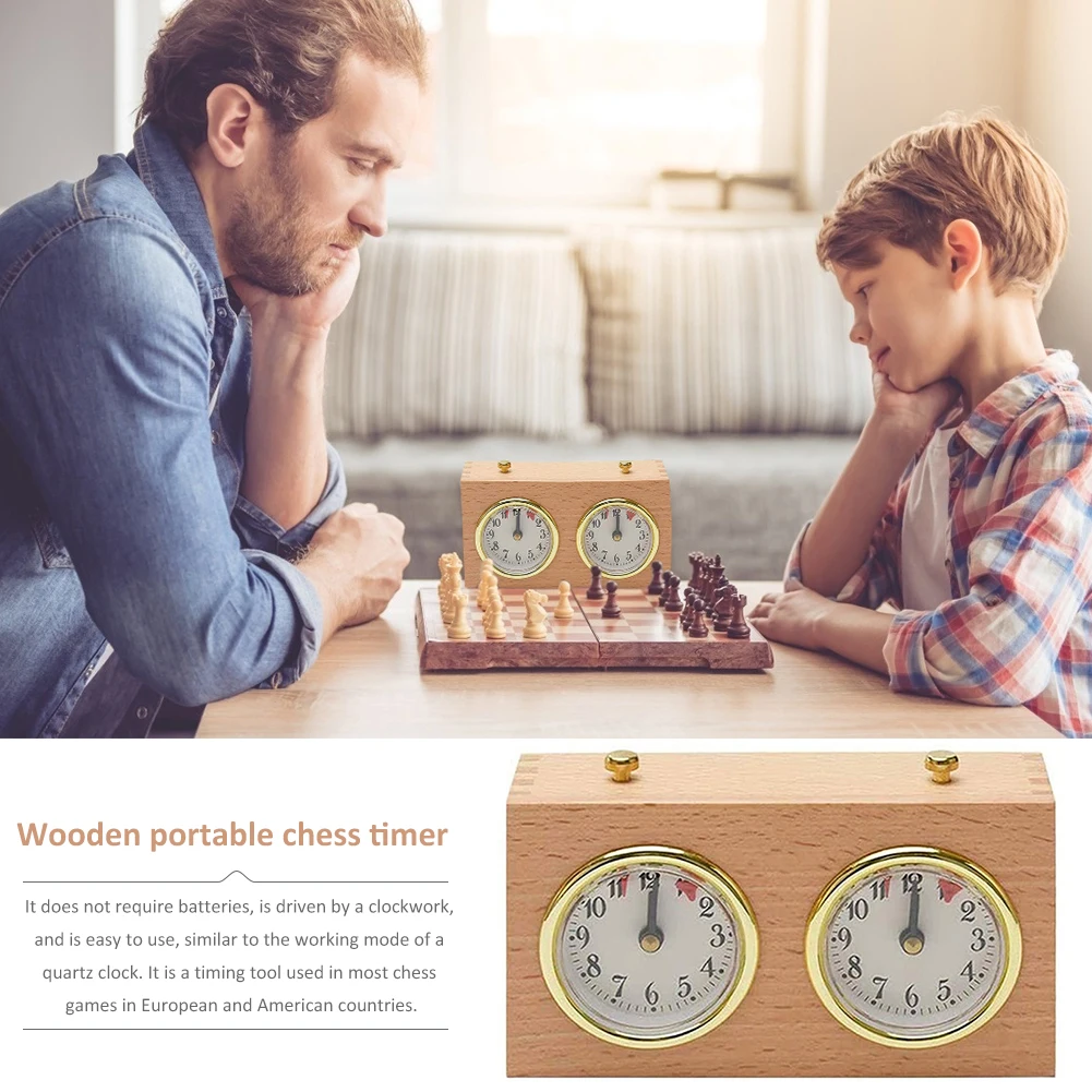 Relógio de xadrez analógico eletrônico de quartzo I-GO contagem regressiva  temporizador de alarme para competição de jogo