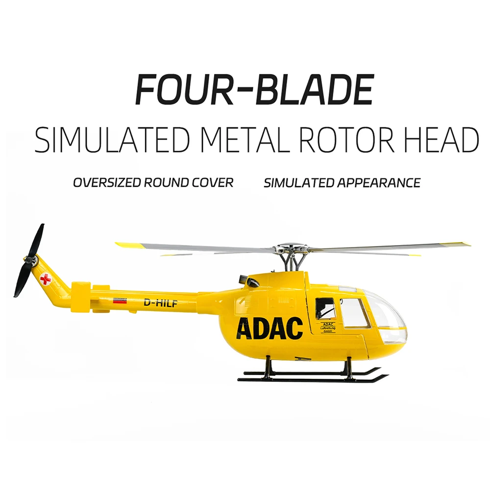 Détail du rotor métallique 6mm du Kit Tête Rotor 4 Pales Hélicoptère RC FLYWING, visserie apparente