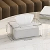 1pcs Clear Tissue Dispenser Box Plastics Transparent Restaurant Hotel Tissue Box Paper Rack Kitchen Organization Tissue Boxes 3