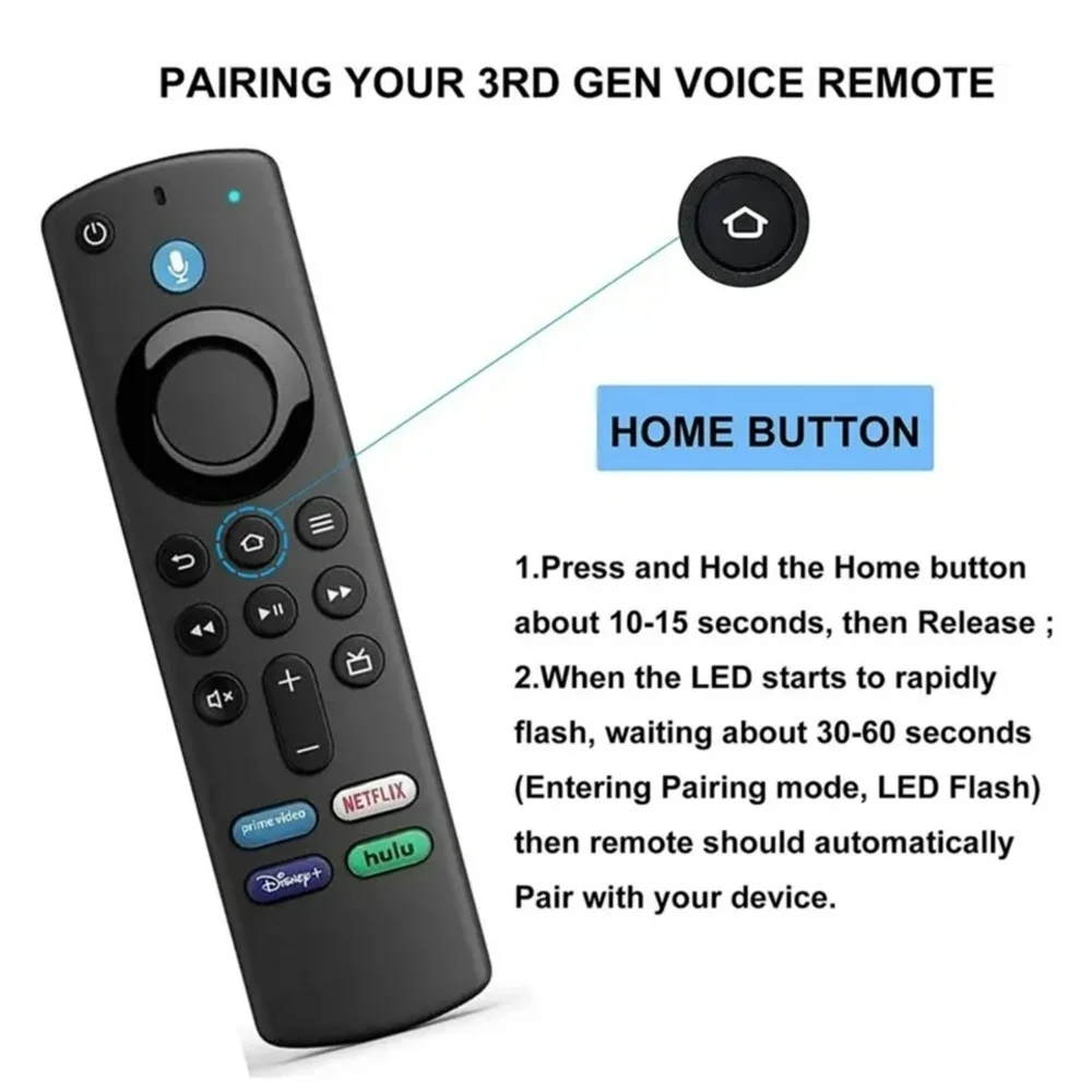 Replacement Voice Remote Control 5B83G for Amazon Fire TV Stick 3rd/2nd Gen Fire TV Cube 1st/2nd Gen Fire TV Stick Lite 4K