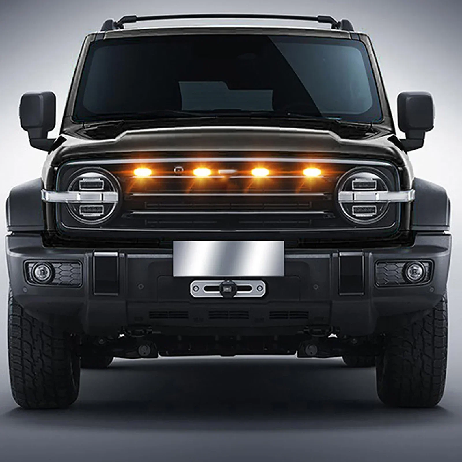 LED Driving Lights 4Pcs/set Universal Car LED Grille Light