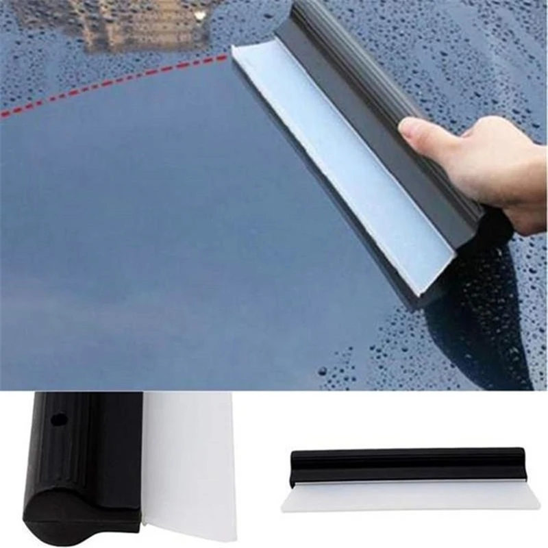 Window Scraper Car Flexible Soft Silicone Water Wiper Window Scraper Silicone Handy Squeegee Auto Blade Clean Film Scraper Car Accessories