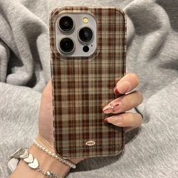 Vintage Brown Checkered Shockproof Phone Case - Soft Protective Cover - iPhone 7 Plus8 Plus (1)