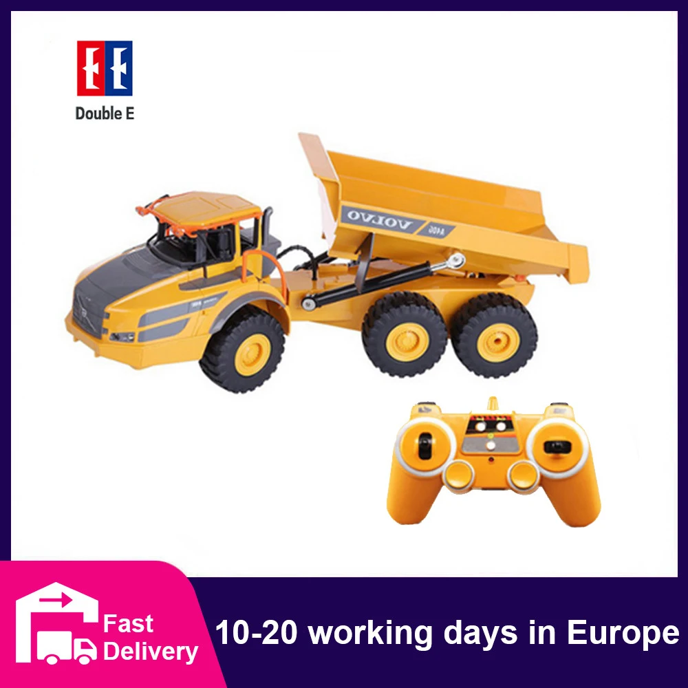 DOUBLE E 1:16 RC Truck Dumper Caterpillar Tractor Model Engineering Car Excavator 2.4GHz Radio Controlled Toys For Boys | Игрушки и