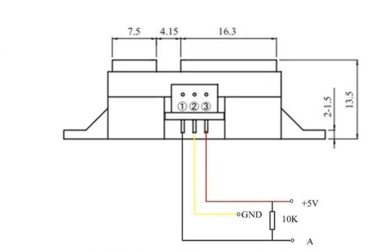 GP2Y0A51SK0F IR-Infrarot-Entfernungssensormodul, 2–15 cm Entfernungsmessung, hochpräziser 5 V I2C IIC-Ausgang für Arduin – Detail 1