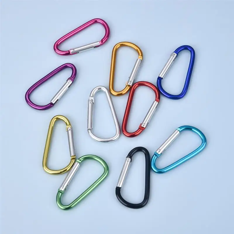10/20pcs 5 # Karabiner Schlüssel bund Aluminium D-Ring Schnalle mehrere Farben Karabiner Karabiner Haken Clip Schlüssel anhänger Camping Rucksack Schnalle – Detail 6