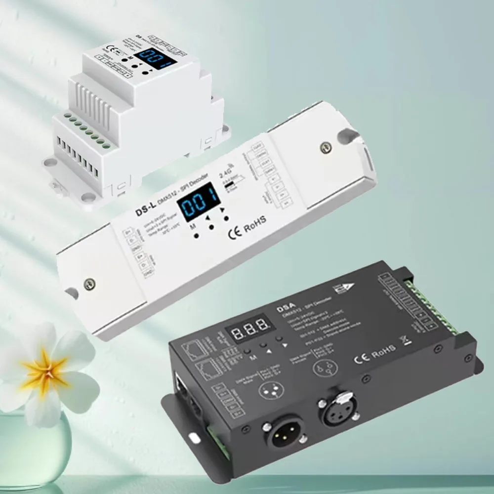 Led Dmx Decoder 2801 DMX512 to SPI Decoder DMX Converter DSA DS-L DMX512/1990 Digital Signal ...
