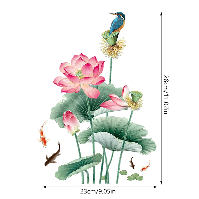 WC Stickers Toilet Plant Floral Wall Sticker For Bathroom Toilet Lid Sticker Decal Self Adhesive Mural Home Decoration