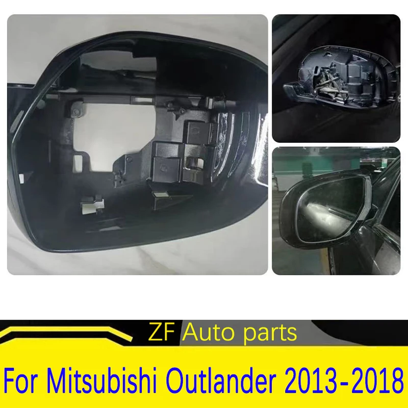Left Side Mirror Cover For Mitsubishi Outlander 2013-2018 (with Light) - Pearl White/Black/Gray/Red