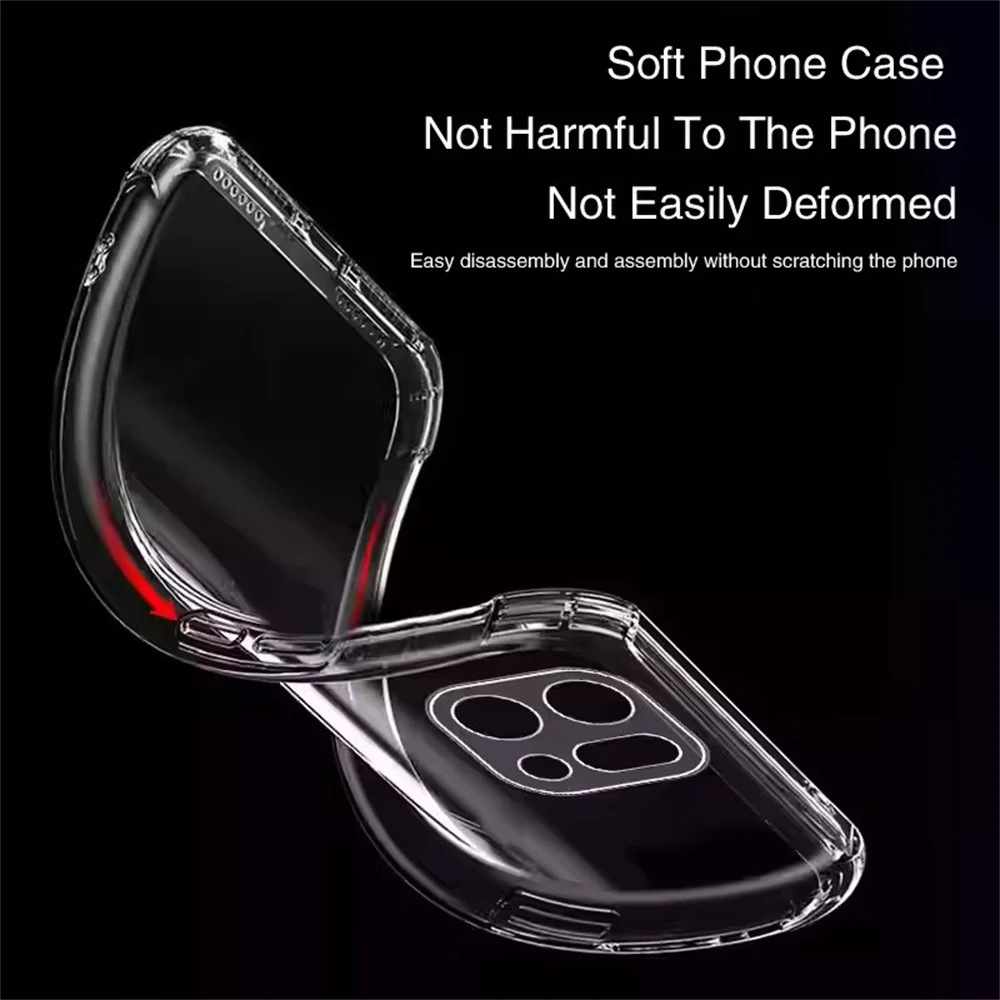 Crystal Clear Shockproof Phone Case - Soft Silicone TPU Protective Cover