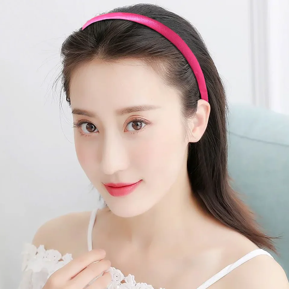 Diademas Cubiertas De Satén Coloridas Para El Cabello Para Niños