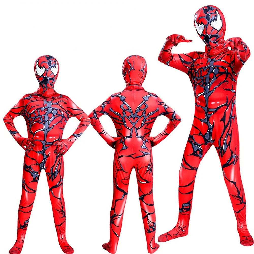 Kid Bodysuit Cosplay Costume Marvel Horror Carnage Venom Superhero