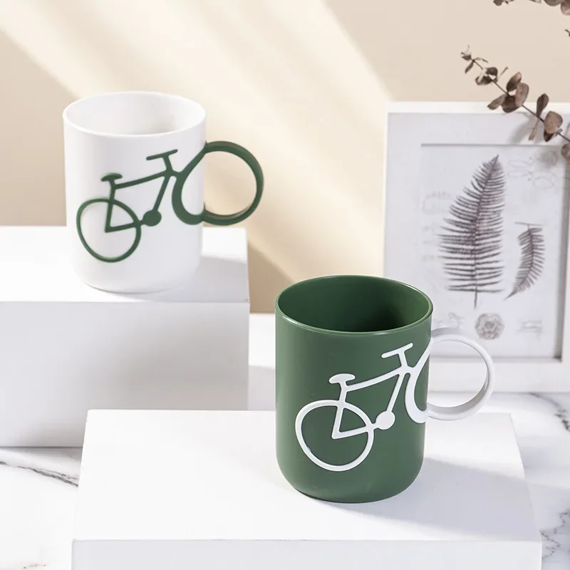 Bicycle Styling Toothbrush Cup Bathroom Supplies Safety PP Cup Toothbrush Holder Gargle Bathroom Decoration Accessories toothbrush cup toothbrush cup set