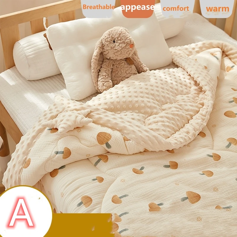 

Korean Version Baby Blanket Newborn Swaddle Wrap Korean Bear Bunny Warm Baby Quilt for Crib Pure Cotton Kids Bedding Baby Quilt