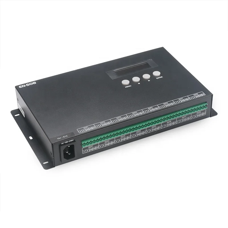 

EN-508 Art-Net 8CH 8 Channel Output Programmable SPI Pixel Digital ONLINE LED Controller