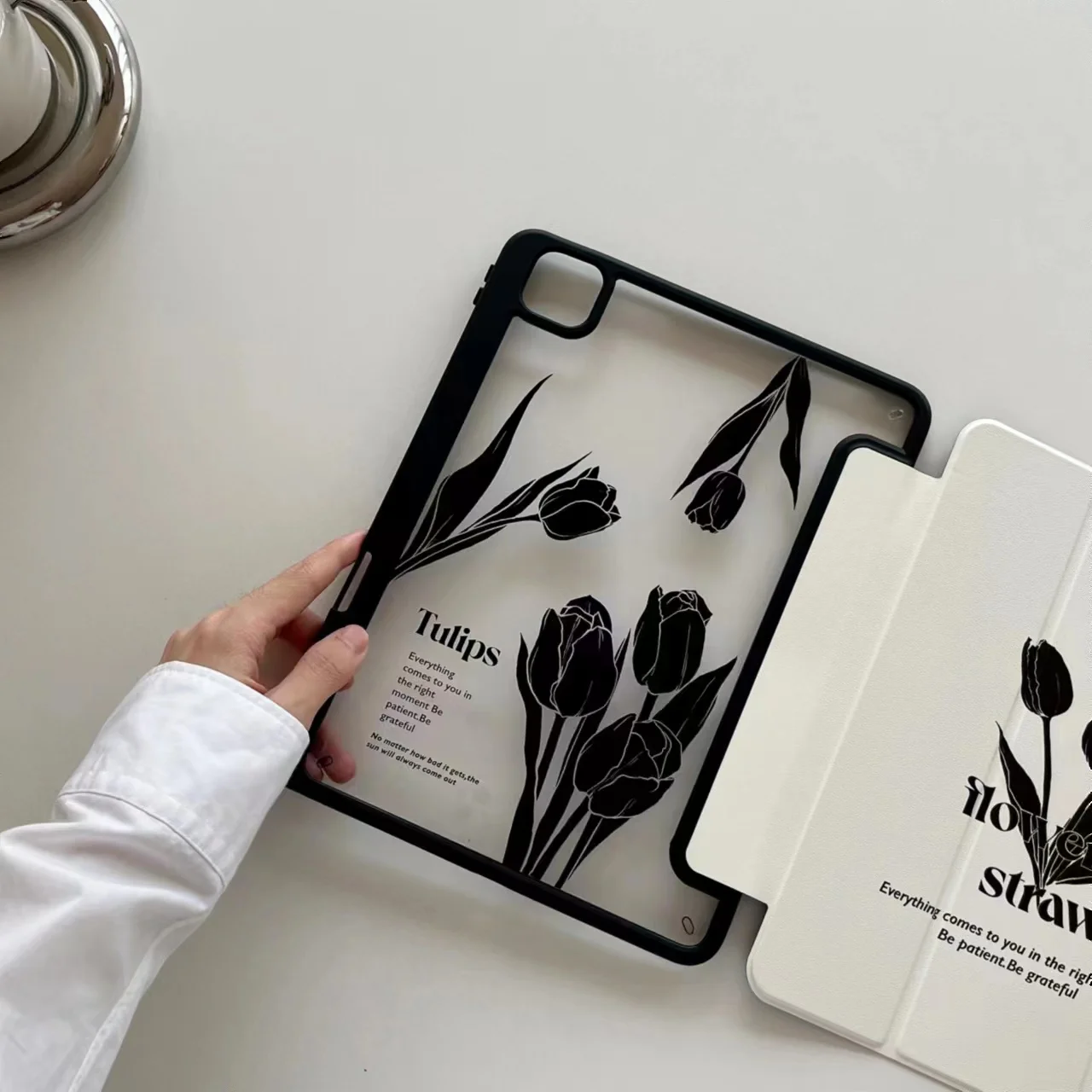 Smart Cover com Suporte de Lápis Tulip Case para Novo Ipad Pro 12.9 6th 5th 4th 3rd Generation Air Air 2023