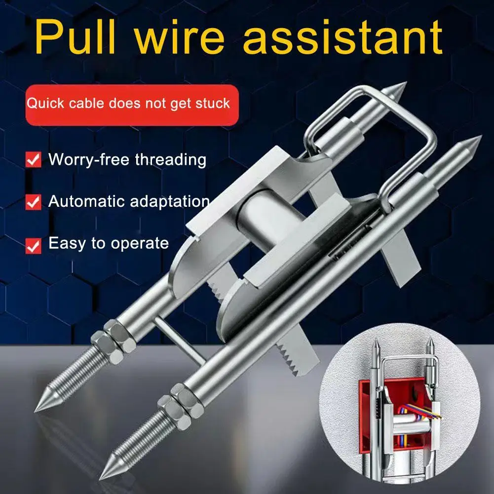 Wire Threading Aid Tool&Pulley Cable Puller Electrician Fast Threading Tool Universal Pulley Lead Wire Traction Auxiliary Device 250g 400g high purity tin solder rod pure tin bar no lead soldering 63 37 low melting point antioxidant sn welders welding tool