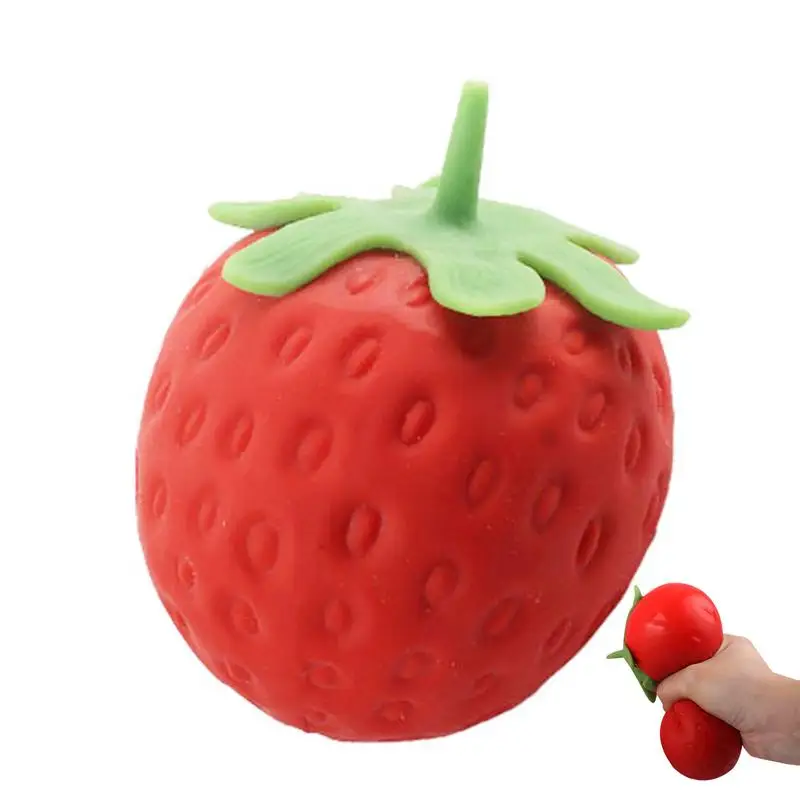 

Strawberry Squish Squeeze Toys Slow Rebound Simulation Strawberry Fruit Toy Antistress Fidget Toys For Adult Kids Trick Toys