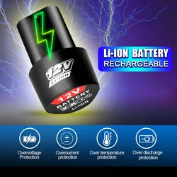 Lithium Battery 12V 1500mAh Rechargeable Battery Spare Battery For Angle Grinder Electric Screwdriver Drill EU US AU UK