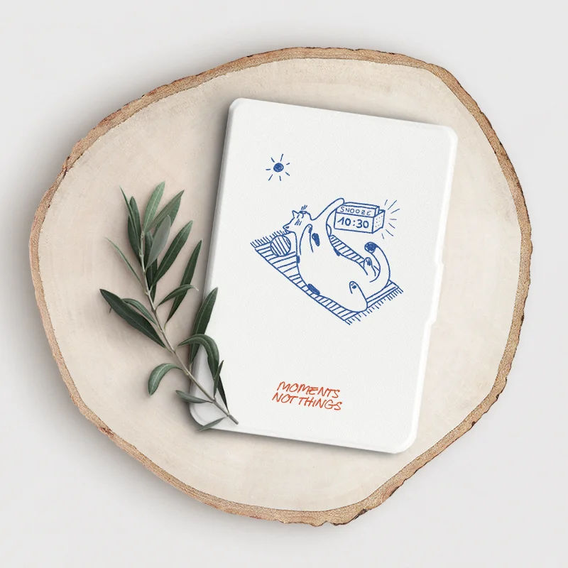 Cat Line Art Illustration 6 Flip Cover with TPU Soft Shell