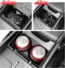 Cup pad Wireless Charger Mat For Hyundai Santa Fe 2024 Auto Interior Accessories Central armrest storage box PVC Mats Black ABS 2