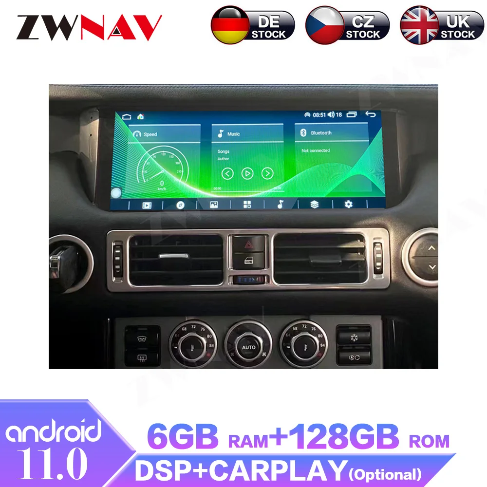 

12.3"8+128G Android 11 For Land Rover Range Rover V8 2006-2012 Car Radio Stereo Auto GPS Navigation Head Unit Multimedia Player
