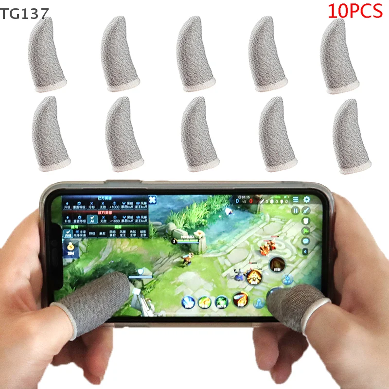 Touch Screen Sweat-Proof Gaming Finger Sleeves - Pack of 10