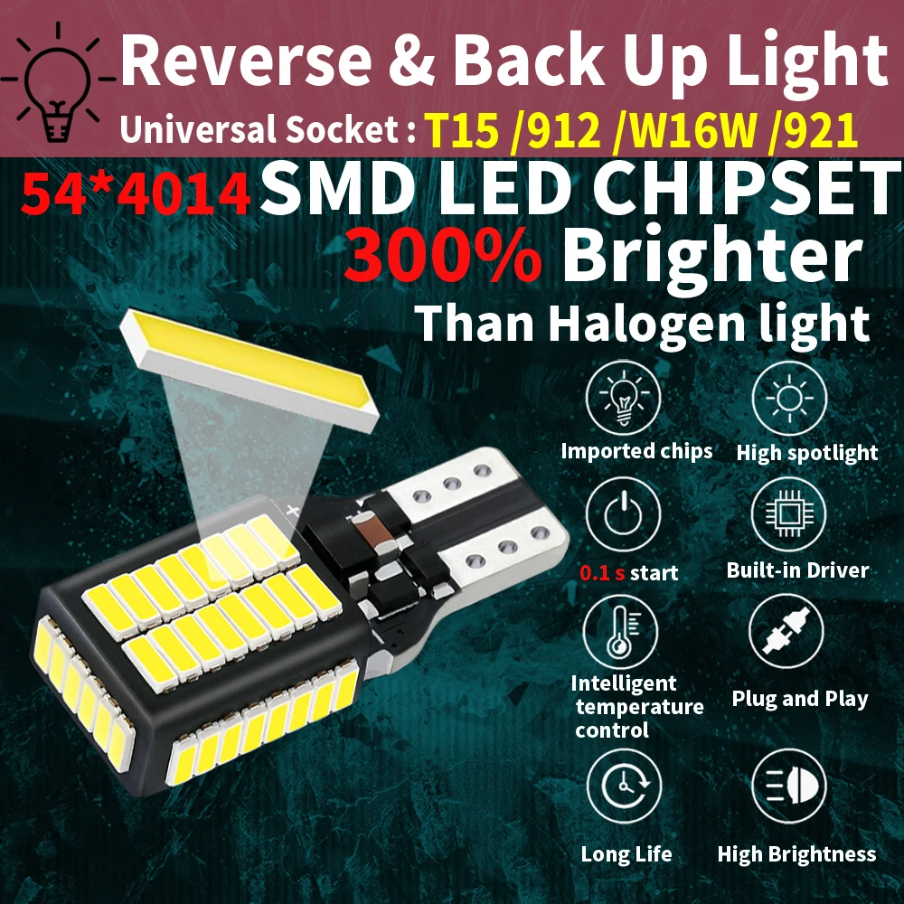 2pcs W16W T15 921 912 LED Canbus ������ ���� Audi 8U Q5 8R Q7 4L TT 8J A1 8X1 8XK A3 8P A4 B9 B8 �� �ڵ��� ��� ����