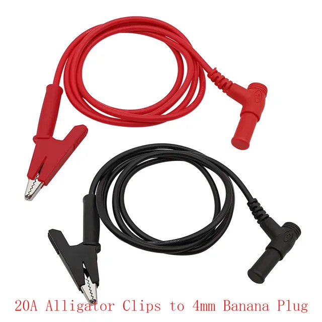 10 Clips Eléctricos De Cocodrilo De Alta Calidad, Cables De Prueba De 5 Colores Con Sondas De Prueba Cables De Puente De Cocodrilo Con Clips De
