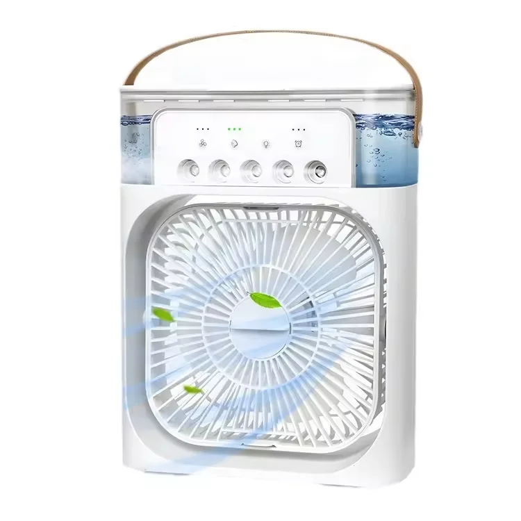 Description Picture 2 of itemfive hole spray water fan humidification refrigeration air conditioning fan desktop dormitory mini ice chiller usb fan humidify