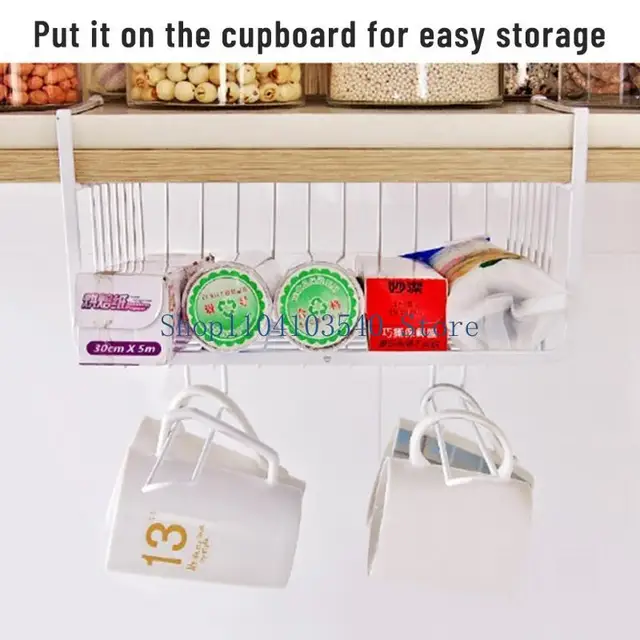 02DC ตู้แขวนภายใต้ชั้นวางของตู้เหล็กตู้เสื้อผ้าโต๊ะแขวนตะกร้าตาข่ายลวดตู้หนังสือชั้นวาง Rack 4