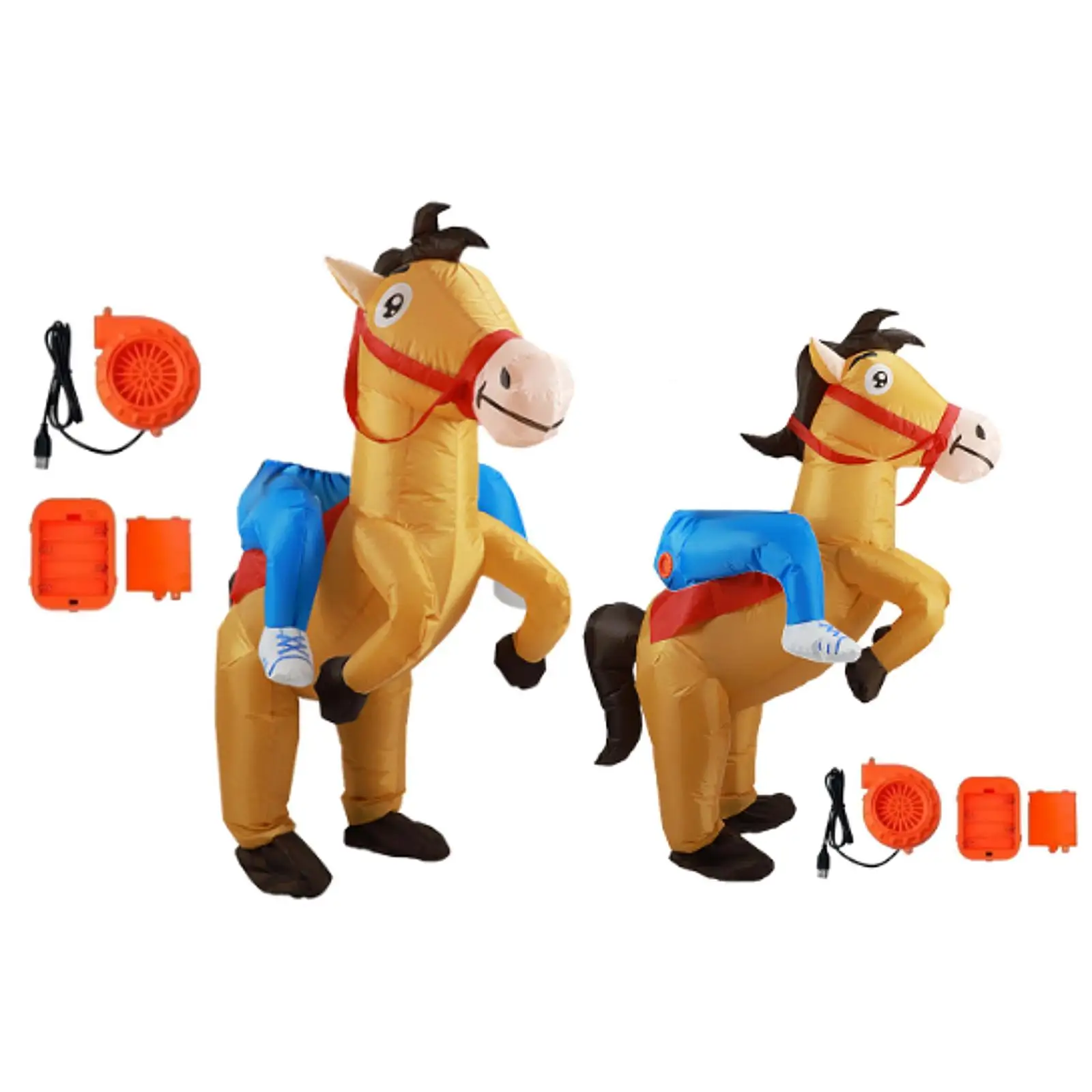 Inflatable Horse Riding Costume Funny Festival Party Cosplay Outfit Halloween Christmas Novelty Inflatable Costume Premium