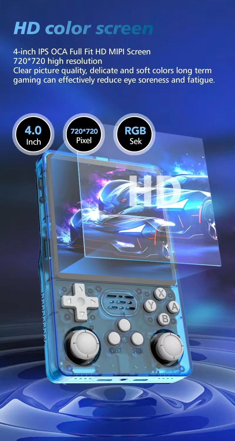 più WIFI 4 pollici Schermo grande Console di gioco retrò Sistema Linux Portatile Lettore video tascabile Giochi R36S Portatile Con_voghion.com