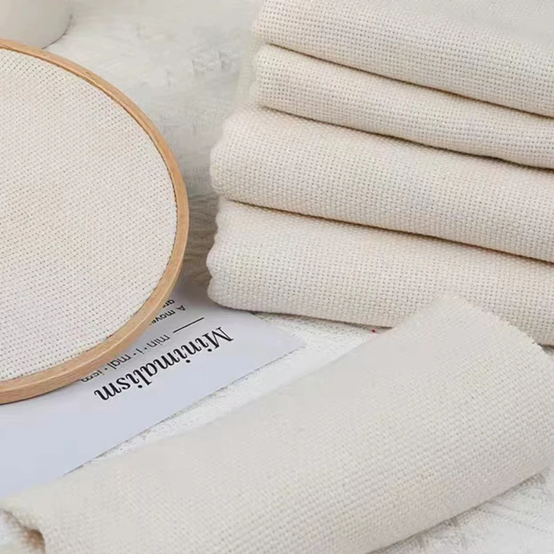 Punch Needle Craft Cloth Monk Cloth Cotton Embroidery Needlework Fabric DIY Needlework Pen Handmade Crafts Magic Pen Accessory